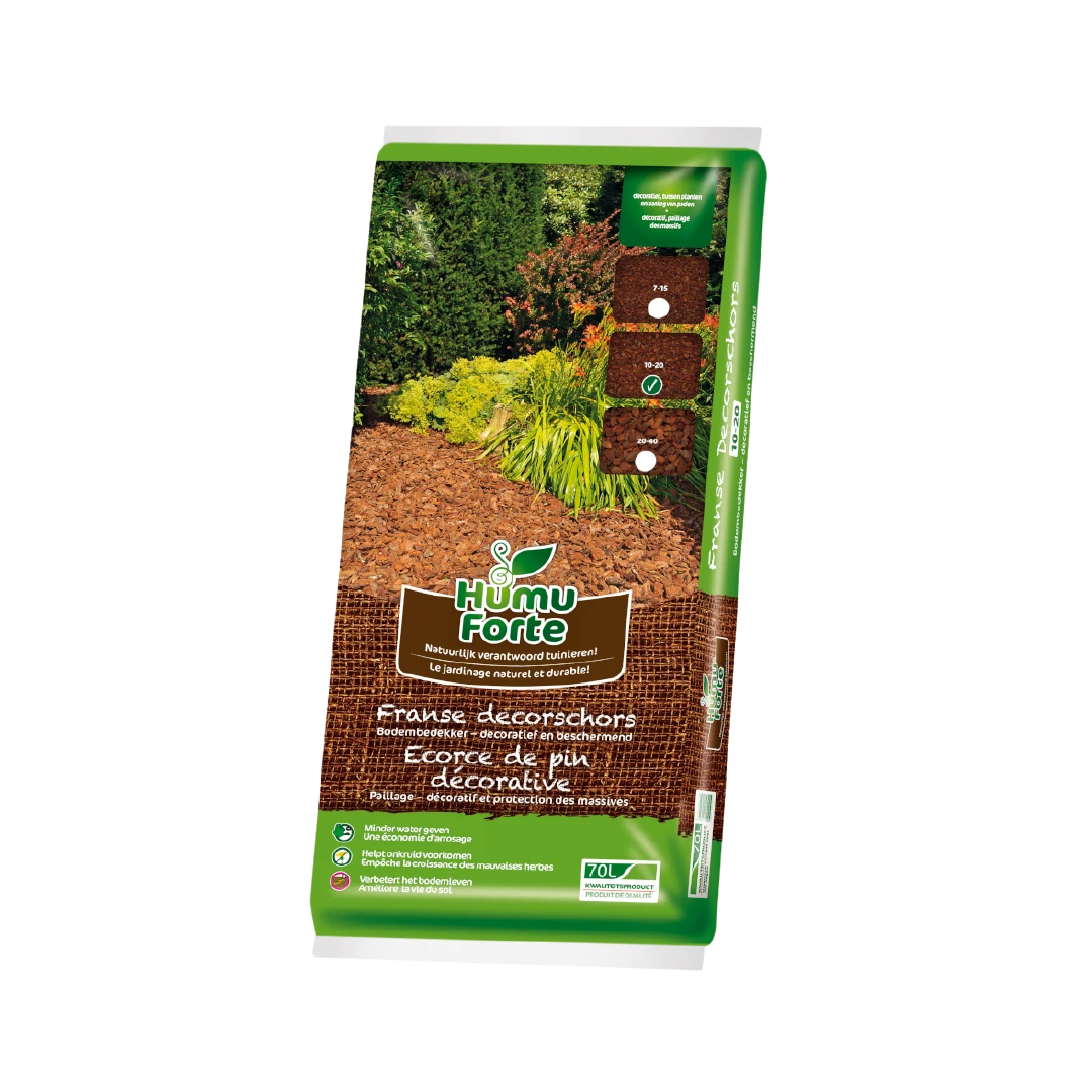 Humuforte® Franse Decoratieve Boomschors 10–20 mm – 70 liter