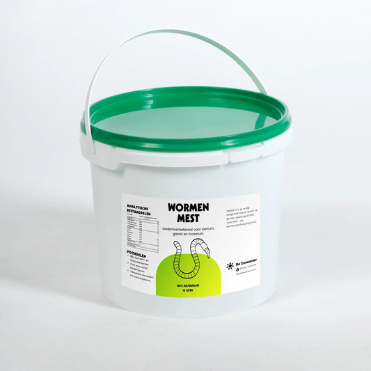 Wormenmest - Bodemverbeteraar voor siertuin, gazon en moestuin - 10 liter