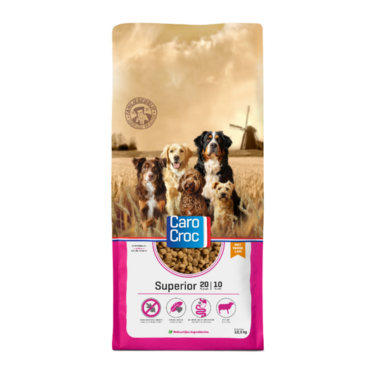 Carocroc 20/10 Superior – Hypoallergeen hondenvoer met lam - 12,5kg