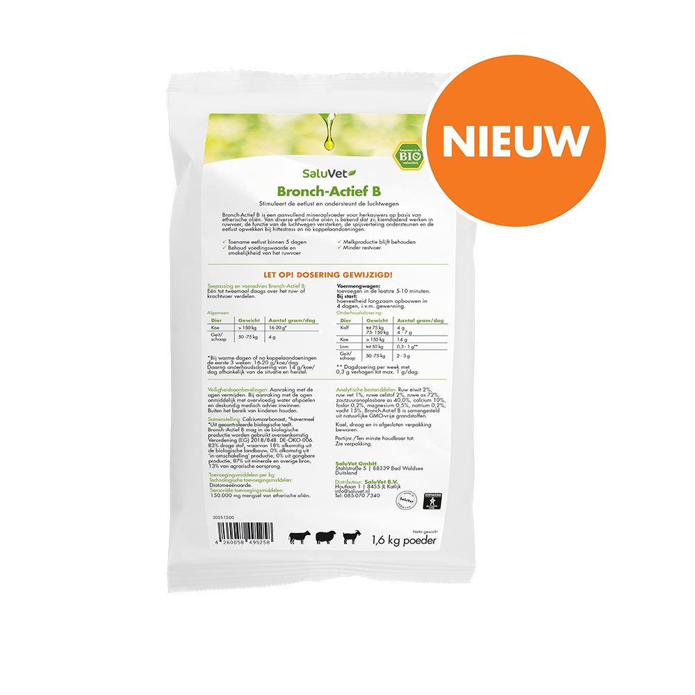 SaluVet Bronch-Actief B Poeder Melkkoeien - 1,6kg