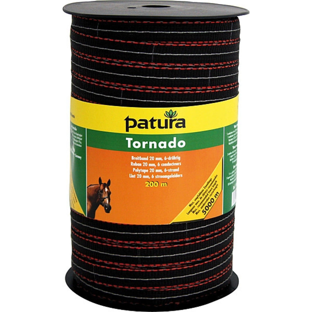 Tornado lint 20mm bruin/oranje 200m rol