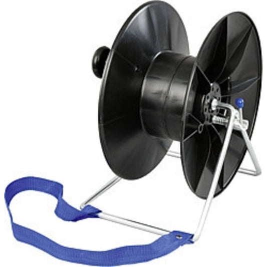 Haspel met borstdraagstel met vastzetinrichting