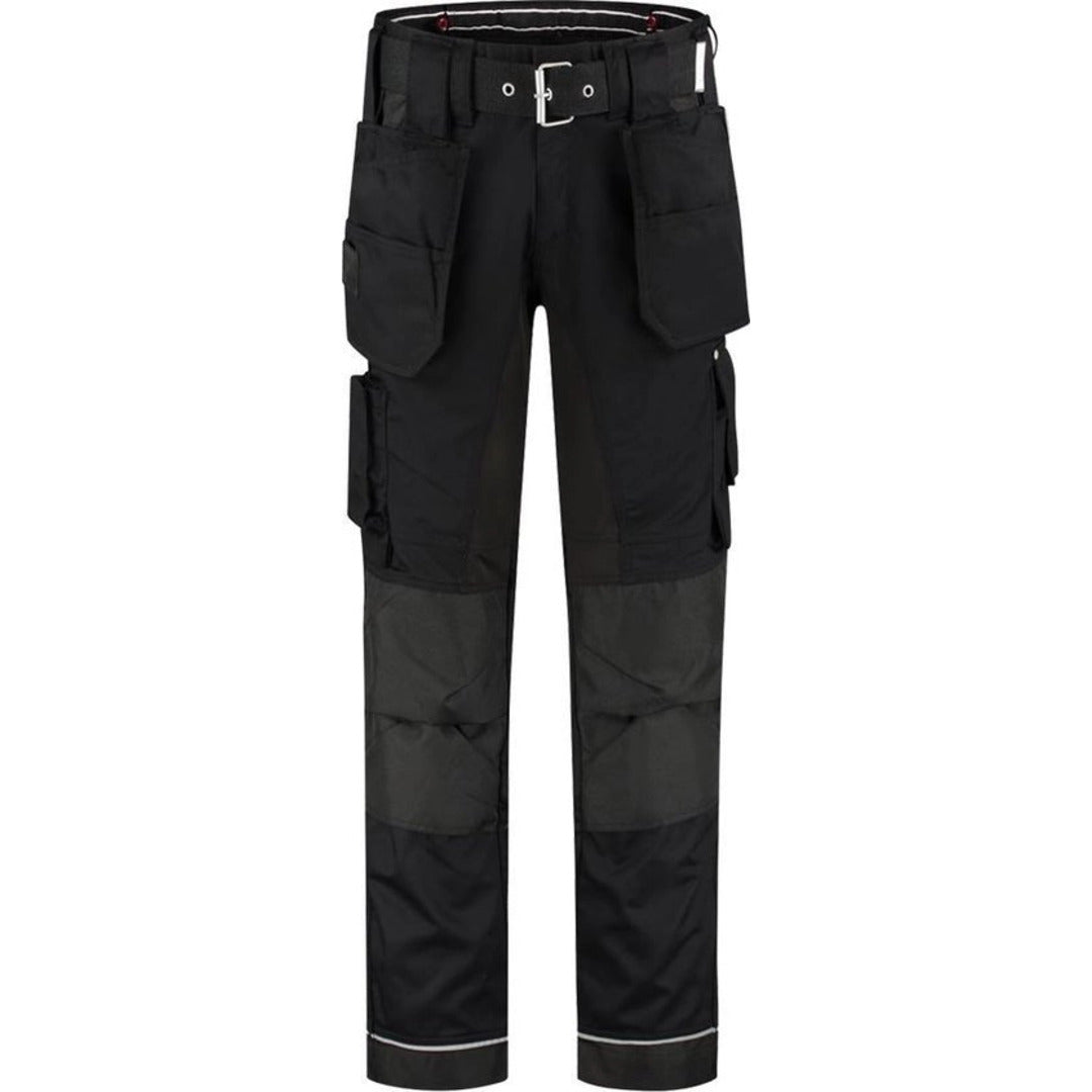 4WORK - Madrid Premium werkbroek stretch inserts zwart