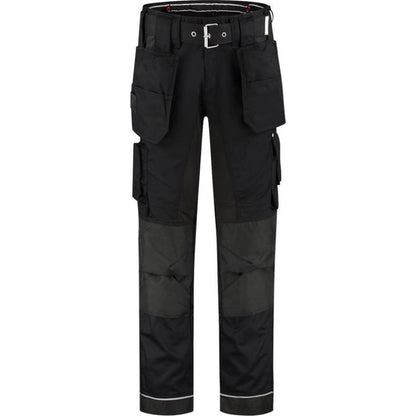 4WORK - Madrid Premium werkbroek stretch inserts zwart