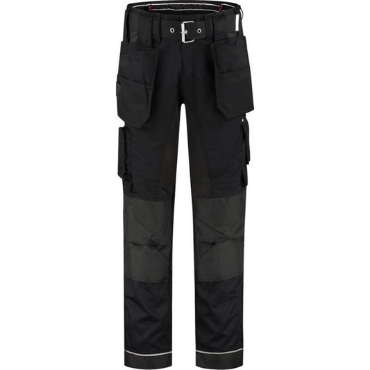 4WORK - Madrid Premium werkbroek stretch inserts zwart