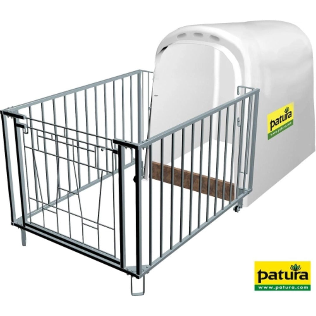 Kalverhut Comfort met houten drempel m. omheining