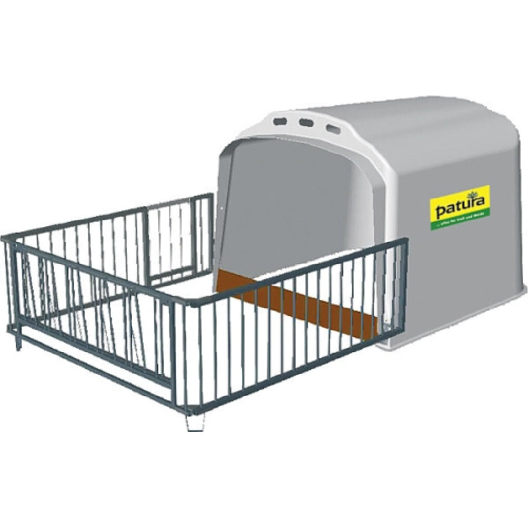 Kalverhut XL met omheining met harthouten drempel