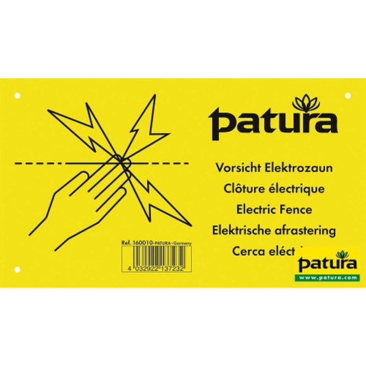 Waarschuwingsbord Pas op elektrische afrastering