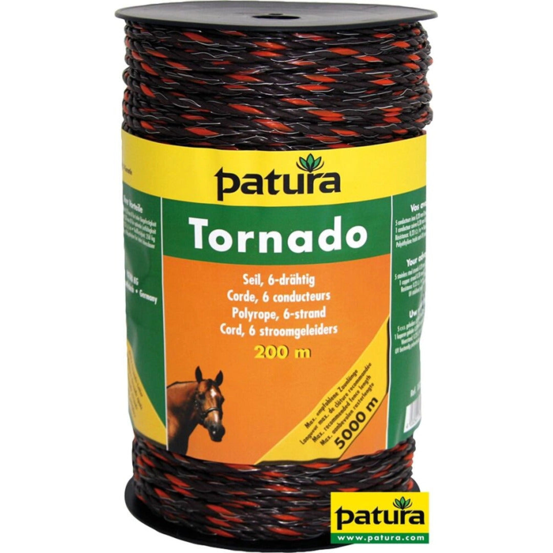 Tornado cord bruin/oranje, 200m rol