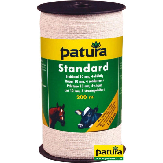 Standaard lint 10mm, wit 200m rol