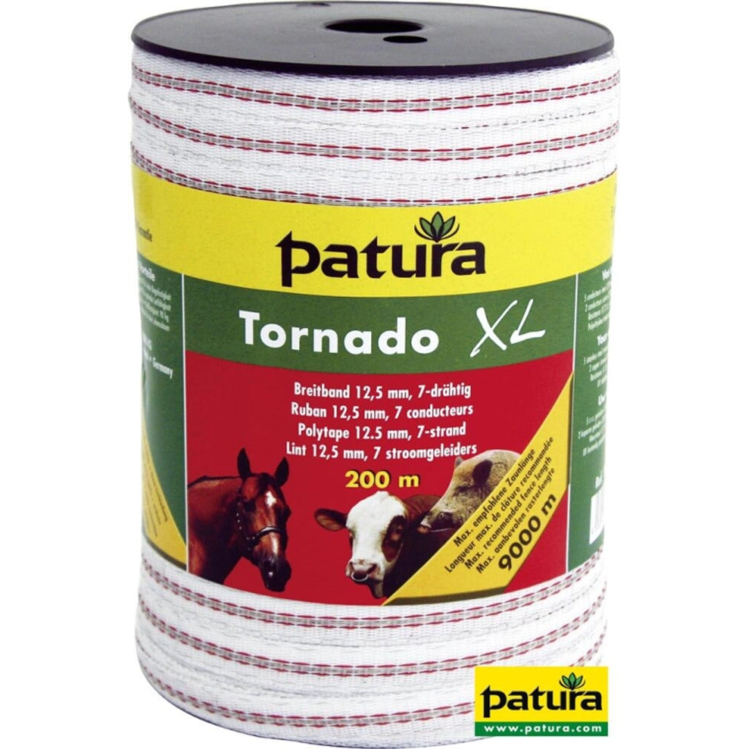 Tornado XL lint 12,5mm wit/rod 400m rol