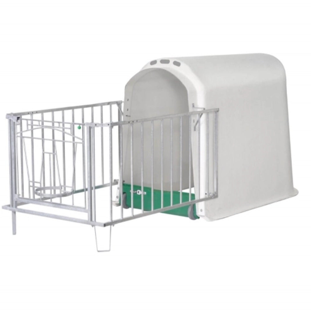 Kalverhut Comfort met omheining met kunststof drempel