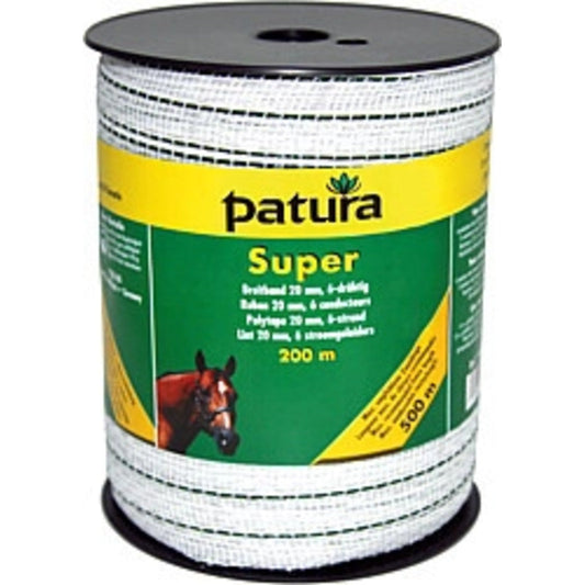 Super lint 20mm wit/groen, 200m rol