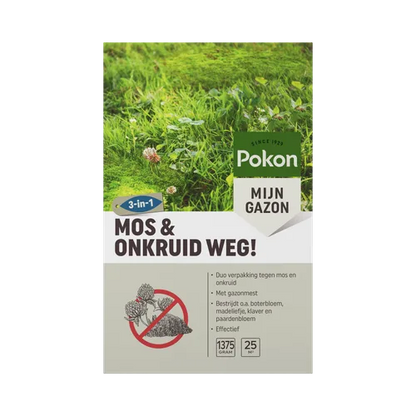 Pokon Mos en Onkruid Weg! (3 in 1) 25m²